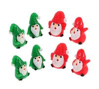 ORFOFE 8 Pièces Ornement de Micro Paysage de Noël Ornement de Paysage Miniature Tiny Santa Claus Decors Père Noël résine