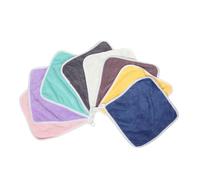 ORFOFE 8 pièces Serviettes de Bain pour Garçon Fille Flanelle Douce avec Boucle Suspendue Carrées et Absorbantes Lavables pour Né et Tout Petit Lingettes Visage et Polyvalentes