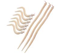 ORFOFE 9 Pièces Jouets Serpents Bois Articulés Flexibles à Peindre Modèles Animaux Non pour Activités Créatives Garçon Fille et Décorations Fêtes