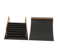 ORFOFE Accessoires de Skatepark 2pcs en Plastique Noirs pour Mini Skatepark, Rampe de Skate Doigt pour Entraînement et Assemblage de Scénarios Garçon et Filles