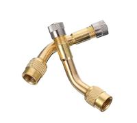 ORFOFE Adaptateur d'Extension de Valve de Pneu Coudé 135° en Laiton 2 Pièces Rallonge pour Voiture Moto Camion et Scooter Accessoire de Gonflage Pratique et Solide