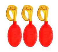 ORFOFE Anneaux de Farce Rouges 3pcs en Plastique Jet d'eau Facile à Utiliser pour Jeux de Farces Sournois en Intérieur et Extérieur