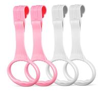 ORFOFE Anneaux de Traction en Plastique pour Parc à Jeux Bébé, 4 Pièces, Confortables à Saisir pour Aider Bébé à Apprendre à Marcher Son Lit ou Parc