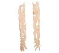 ORFOFE Appliques Décoratives en Bois Sculpté De Style Européen Fleurs Non Peintes Style Vintage Beige