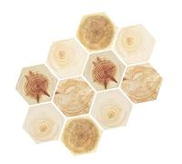 ORFOFE Autocollant de Sol Hexagonal Antidérapant Lot de 10, Colle à Carrelage Cuisine et Salle de Bain, Stickers Muraux Adaptés aux Armoires et Portes, Dimensions 20Cm X 23Cm