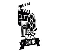 ORFOFE Autocollant Mural Décoratif Cinéma 40x43 Cm En Pvc Adhésif Amovible, Décoration Intérieure Salon Chambre, Art Mural Paysage Cinéma Maison