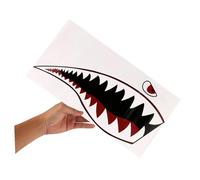 ORFOFE Autocollant PVC Décoratif Bouche Requin Étanche pour Kayak et Bateau Gonflable Motif Dents Créatif Adhésif pour Surfaces Lisses