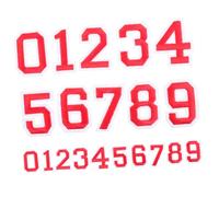 ORFOFE Autocollants Chiffres à Coller pour Vêtements Garçon et Filles, 20 Pièces Numéros 0-9 Rouge, Autocollants DIY pour Maillots Football, Tissu Résistant, Décoration Personnalisée,