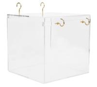 ORFOFE Baignoire pour Oiseaux, Bassin de Bain d'oiseaux en Plastique, Réutilisable, Blanc, 1 Pièce, pour Perroquet et Perruche, pour Jouer et Se Baigner