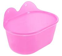 ORFOFE Bain d'oiseaux pour Perroquet Et Perruches Multifonction en Plastique Solide, Taille Ovale, Couleur Violet Rouge, pour Cage d'oiseaux, Accessoire pour Oiseaux De Compagnie