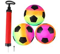 ORFOFE Ballon PVC Gonflable Arc Ciel pour Garçon Fille Jeu Extérieur Éducatif Balle Sécurisée et Résistante pour Activités Groupe et Développement