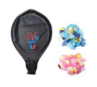 ORFOFE Ballon Shower Garçon ou Fille Latex Imprimé avec Confettis Papier Décoration Festive pour Annonce Kit Complet pour Fête Prénatale Intérieure et Extérieure