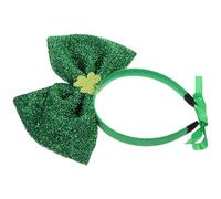 ORFOFE Bandeau pour Chien Thème Saint-Patrick Vert Ajustable Nœud Créatif, Accessoire Costume Fête Irlandaise pour Animaux de Compagnie, Serrage-tête Coiffe de Déguisement Festif