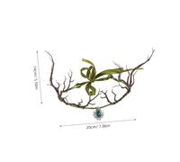 ORFOFE Bandeau Tête de Fée avec Chaîne et Décor Branches Vertes Accessoire Cheveux Mariage pour Femme et Demoiselle