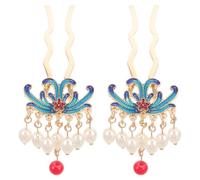 ORFOFE Bâtonnet à Cheveux Épingle à Cheveux Phoenix Élégante Vintage en Alliage Perles pour Femmes, Accessoire pour Engagements et Shopping