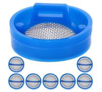 ORFOFE Bleu, 8 Pièces Crépine Vanne D'arrivée D'eau de Machine à Laver pour Lave-linge Automatique, Kit de Réparation 2cm, Filtre à Tamis, pour Vanne D'arrivée D'eau Plastique