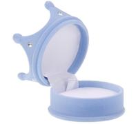 ORFOFE Boîte à Bagues de Couronne Bleue, Coffret de Rangement Décoratif pour Bijoux, Écrin Compact Multifonction pour Alliances et Bagues, Boîte à Bijoux Portable pour Mariage