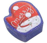 ORFOFE Boîte à Biscuits de Noël Métal Boîte en Forme de Gantier avec Couvercle pour Bonbons et Friandises