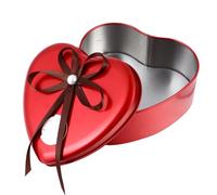 ORFOFE Boîte à Bonbons en Fer Blanc Forme Cœur Rouge Taille Moyenne Coffret Présent Mariage Créatif Contenant Dragées Fête Anniversaire Boîte Présent Originale pour Fête