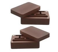 ORFOFE Boîte à Boutons de Manchette en Bois de Noyer Rectangulaire Lot de 2 Organisateur Magnétique pour Rangement de Boutons de Manchette et Pinces à Cravate Petite Boîte à Bijoux