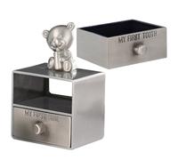 ORFOFE Boîte à Dents de Lait Vintage Métal Organiseur de Dents et Bijoux pour Coffret de Rangement Sécurisé pour Souvenirs et Anneaux Pratique et Élégant pour Garçons et Filles