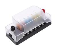 ORFOFE Boîte à Fusibles Voies Compacte avec Supports Positifs et Négatifs Indépendants Porte-fusible Sécurisé pour Voiture Bateau Camion Suv et Connexion Stable et Protection Électrique