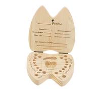 ORFOFE Boîte boîte de rangement des dents de lait cas de dent pilulier boite à dents de lait boite a dents de lait étuis à livres porte-dent de bébé porte-dents en bois souvenir