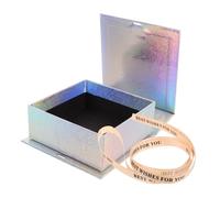 ORFOFE Boîte Cadeau Magnétique avec Ruban Argenté Boîte Emballage Élégante pour Montres, Produits de Beauté et Petits Présents pour Mariage Fête des Mères et Saint-Valentin