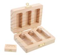 ORFOFE Boîte De Rangement De Cheveux Fœtaux Dents De Lait En Bois à 3 Compartiments, Pour Bébés, Boîte De Conservation Du Cordon Ombilical, Souvenir D’enfance, Coffret De Rangement