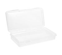 ORFOFE Boîte de Rangement Plastique Transparente Grosse Capacité, Étui à Pinceaux Multifonction Empilable, Coffret pour Stylos et Crayons de Peinture, Format Bas, Bureau et Loisirs