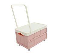 ORFOFE Boîte de Rangement Pliable avec Roues et Couvercle Grand Bac Empilable pour Vêtements et Jouets Organisateur et Robuste Facile à Transporter Nettoyer pour Maison et Voiture