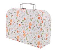 ORFOFE Boîte de Rangement Portable pour Enfants Valise de Stockage avec Poignée Design Floral Multifonction pour Jouets Papeterie et Organisation Maison
