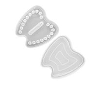 ORFOFE Boîte de Rangement Silicone pour Lanugo et Dents de Moule Époxy DIY Flexible et Transparent Moule Réutilisable pour Coffret Souvenir Silicone