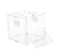 ORFOFE Boîte Élevage Acrylique pour Araignées Habitat Transparent pour Reptiles Petit Terrarium Portable pour Lézards et Insectes
