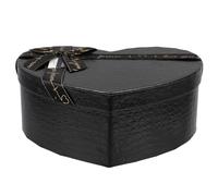 ORFOFE Boîte Présent de Cœur Noire Coffret d'Emballage Créatif en Papier Résistant Format Compact pour Chocolats et Petits Présents pour Saint-Valentin et Fêtes