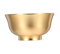 ORFOFE Bol Doffrande Laiton Poli Multifonction pour et Rituel Bol à Eau Sacrifice et Décoration Symbolique de Richesse Moyenne