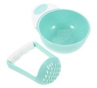 ORFOFE Bol Presse-purée pour Antidérapant et Anti-brûlure Ensemble Double Bol de Broyage Manuel pour Fruits Légumes et Viande Facile à Nettoyer et Sécurisé pour Repas Nutritifs