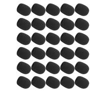 ORFOFE Bonnette Micro-cravate en Mousse Sponge 30Pcs Noir pour Microphone et Casque Adaptée aux Événements Extérieurs avec Réduction de Bruit