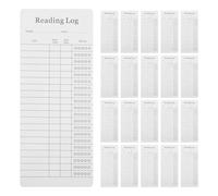 ORFOFE Bookmarks Reading List 30pcs White Paper For Libraries And Offices With Sections For Dates And Titles Compact Design