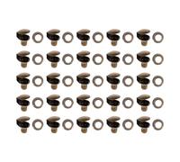 ORFOFE Boucles de Lacets en Laiton 20 Pcs, Crochets de Réparation 8 Mm, Accessoires pour Lacets de Chaussures de Randonnée, Fixations Robustes pour Bottes, Usage DIY et Réparation