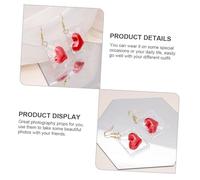ORFOFE Boucles Oreilles Cœur Transparent Valentine S Day pour Femmes Design Mignon et Élégant Cadeau Anniversaire et Saint-valentin
