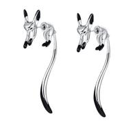 ORFOFE Boucles Oreilles Renard Originales sans Irritation Élégantes Clous pour Femmes Allergiques Bijoux Fantaisie Étincelants et Durables Cadeau Adorable