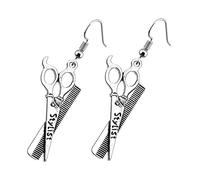 ORFOFE Boucles Oreilles Styliste Ciseaux et Sèche Cheveux Accessoires Mode Coiffeur pour Femmes Original pour Remerciement