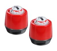 ORFOFE Boussole Portable pour Voiture Rouge en Abs, 2pcs, Navigation Précise et Fixation Sécurisée pour SUV et Camion, pour Voyages Automobiles et Intérieur de Voiture