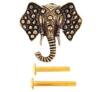 ORFOFE Bouton de Tiroir Éléphant Laiton avec Crochet Poignée de Meuble Multifonction pour Armoire Placard Commode Décor Moderne Robuste
