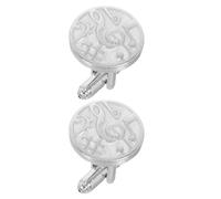 ORFOFE Boutons de Manchette Ronds Thème Musique pour Chemise à Poignets Français Confortables et Durables pour Mariage et Affaires