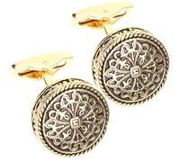ORFOFE Boutons de Manchette Vintage Dorés Rétro en Lot de 2, Style Classique Ajouré pour Chemises Homme, Accessoires Mariage et Affaires, Présent Élégant pour Marié et Tenue Habillée