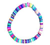 ORFOFE Bracelet Couple Boho Argile Polymère Colorée et Étanche Corde Élastique pour Amoureux Cadeau Saint Valentin Choix Multiple de Couleurs