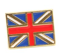 ORFOFE Broche Créative Métal Drapeau National Épingle Mode pour Vêtements Décoration Festive Unisexe Blanc Rouge Bleu Royaume-