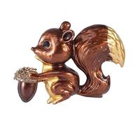 ORFOFE Broche Écureuil Marron en Émail Goutte D’huile, Épingle Élégante pour Garçon et Filles, Accessoire Déguisement Original et Jolie Broche Coréenne, 1 Pièce, Présent Fête et Mariage